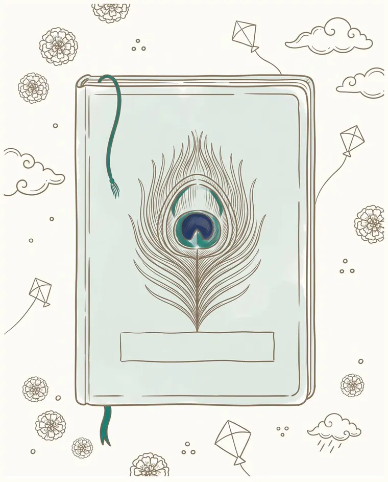 Morpankh edition cover, mist with a peacock feather emblem